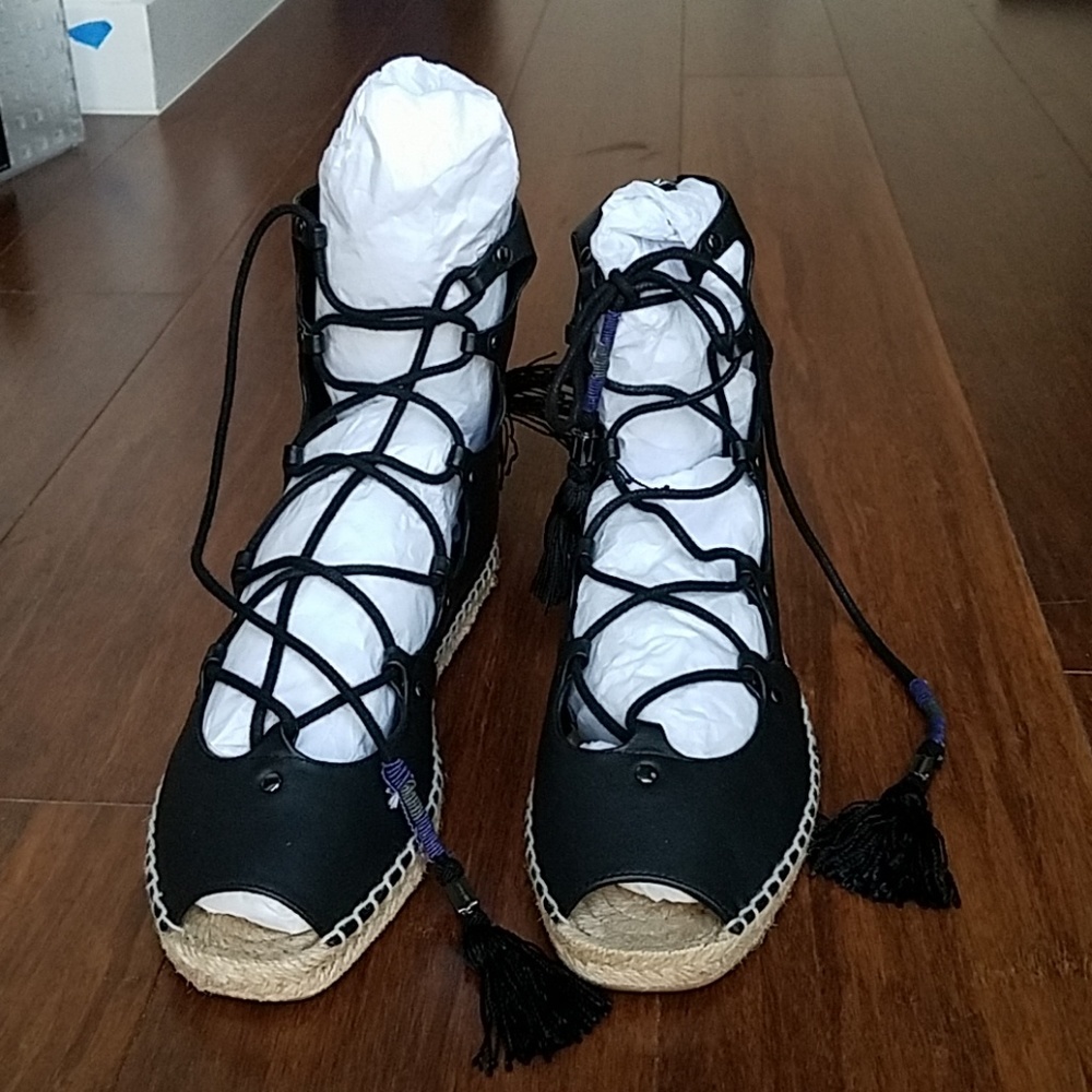 Cynthia Vincent Gladiator Sandals Espadrilles 6.5